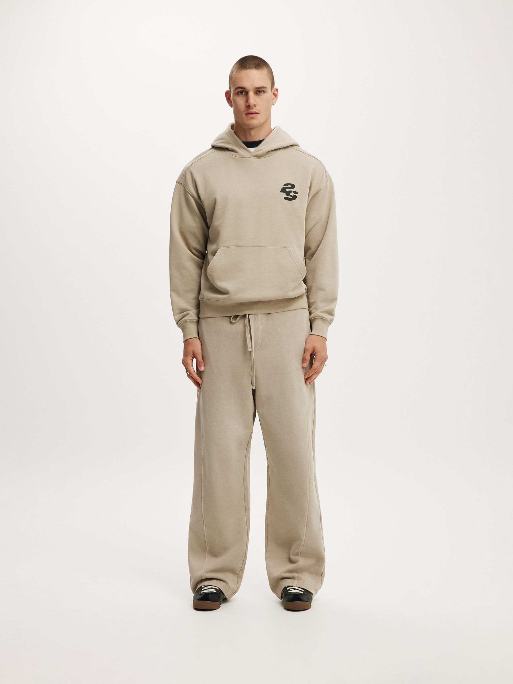 Buy Cotton On Beige Box Fit Graphic Hoodie from Next USA