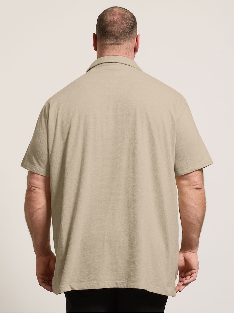 BadRhino Big & Tall Revere Neck Slub Shirt - Imagen 2 de 4