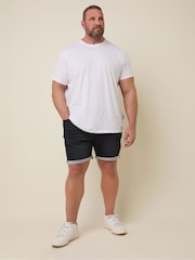 BadRhino Big & Tall Black Ultra Stretch Denim Shorts - Image 2 of 6