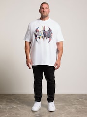 BadRhino Big & Tall White Longline Batman T-Shirt - Image 2 of 6