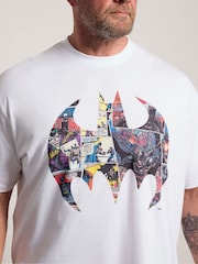 BadRhino Big & Tall White Longline Batman T-Shirt - Image 4 of 6