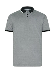 BadRhino Big & Tall Grey Birdseye Tipping Polo Shirt - Image 5 of 6