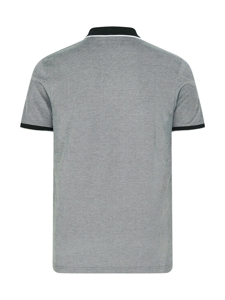BadRhino Big & Tall Grey Birdseye Tipping Polo Shirt - Image 6 of 6