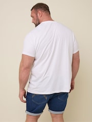 BadRhino Big & Tall Blue Ultra Stretch Denim Shorts - Image 3 of 6