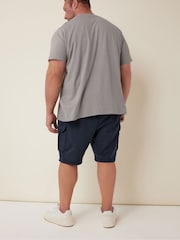 BadRhino Big & Tall Blue Essential Cargo Jogger Shorts - Image 3 of 4