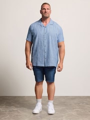 Azul - Camisa BadRhino Big & Tall con textura slub - Imagen 2 de 6