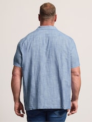 Azul - Camisa BadRhino Big & Tall con textura slub - Imagen 3 de 6