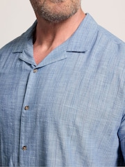 Azul - Camisa BadRhino Big & Tall con textura slub - Imagen 4 de 6