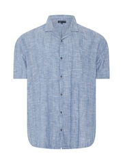 Azul - Camisa BadRhino Big & Tall con textura slub - Imagen 5 de 6