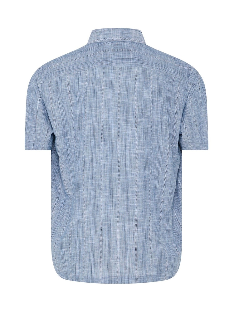 Azul - Camisa BadRhino Big & Tall con textura slub - Imagen 6 de 6