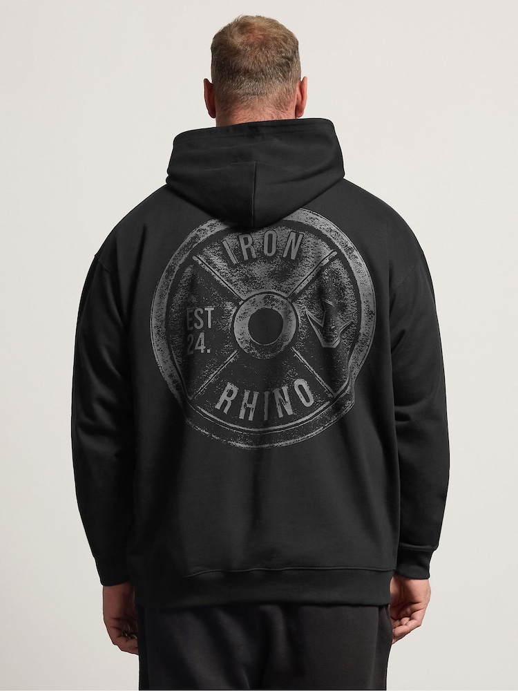 BadRhino Big & Tall Black IronRhino Weightplate Hoodie - Image 1 of 7