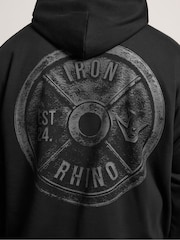 BadRhino Big & Tall Black IronRhino Weightplate Hoodie - Image 4 of 7