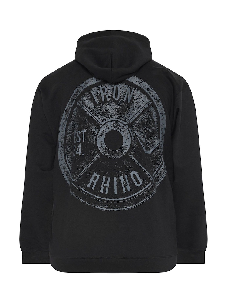 BadRhino Big & Tall Black IronRhino Weightplate Hoodie - Image 7 of 7