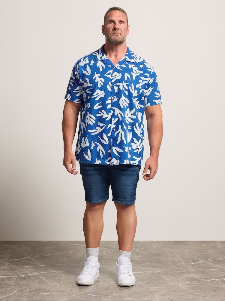 BadRhino Big & Tall Blue Resort Abstract Shirt - Image 2 of 6