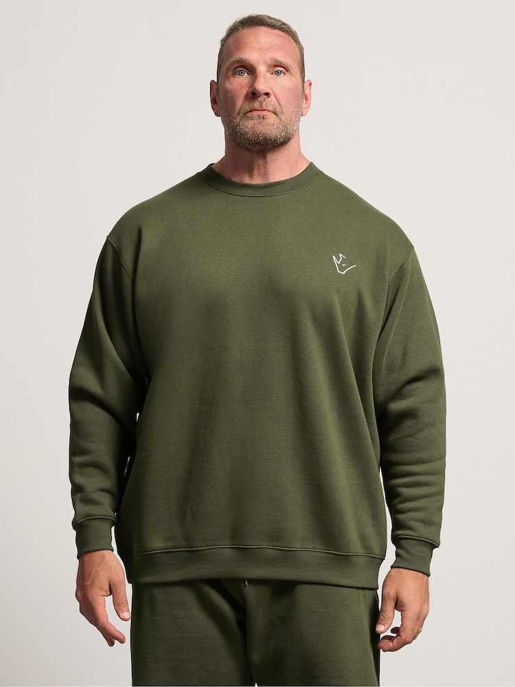 BadRhino Big & Tall Green IronRhino Logo Sweatshirt - Image 1 of 6