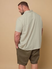BadRhino Big & Tall Beige Linen Blend Shirt - Image 3 of 4