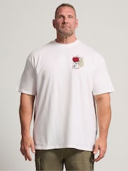 BadRhino Big & Tall Natural Longline Tokyo Tiger T-Shirt - Image 1 of 6