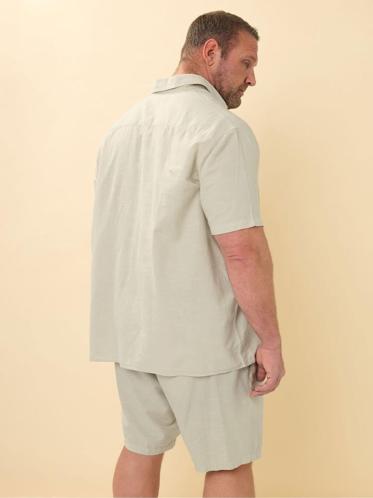 BadRhino Big & Tall Brown Linen Blend Shorts - Image 2 of 6