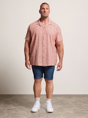 Rosa - Camisa BadRhino Big & Tall con textura slub - Imagen 2 de 6
