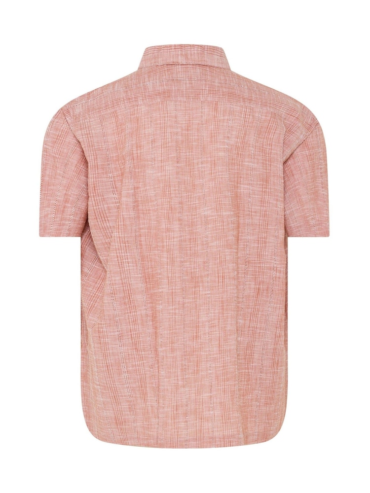 Rosa - Camisa BadRhino Big & Tall con textura slub - Imagen 6 de 6