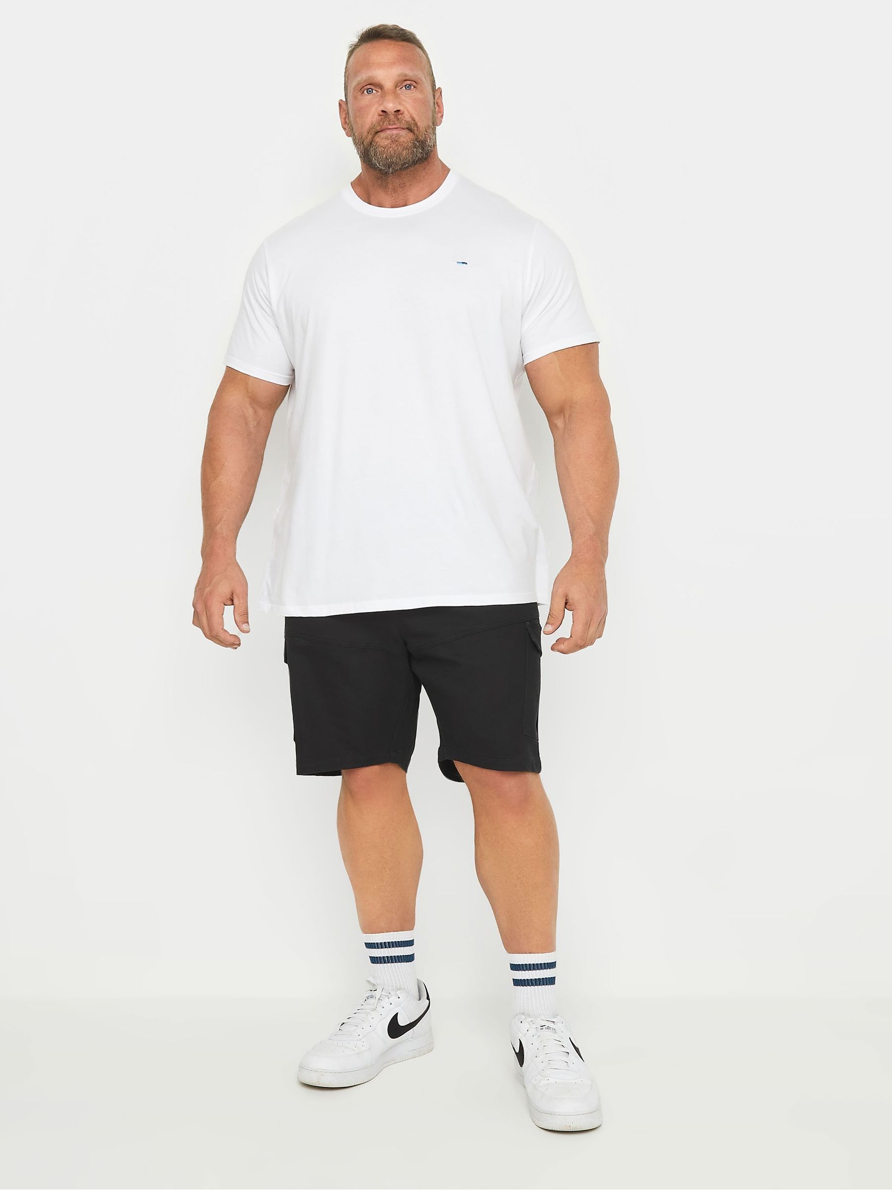 BadRhino Big & Tall Elasticated Waist Cargo Shorts - Men's - Plus Size Curve - Image 2