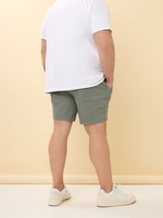 أخضر - شورت تشينوز قابل للتمدد بمقاس كبير وطويل من Badrhino - Image 3 of 4