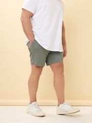 أخضر - شورت تشينوز قابل للتمدد بمقاس كبير وطويل من Badrhino - Image 4 of 4