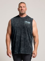BadRhino Big & Tall Black Jeep Born To Rome Muscle Vest - Image 1 of 7