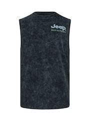 BadRhino Big & Tall Black Jeep Born To Rome Muscle Vest - Image 6 of 7