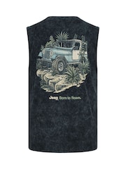 BadRhino Big & Tall Black Jeep Born To Rome Muscle Vest - Image 7 of 7