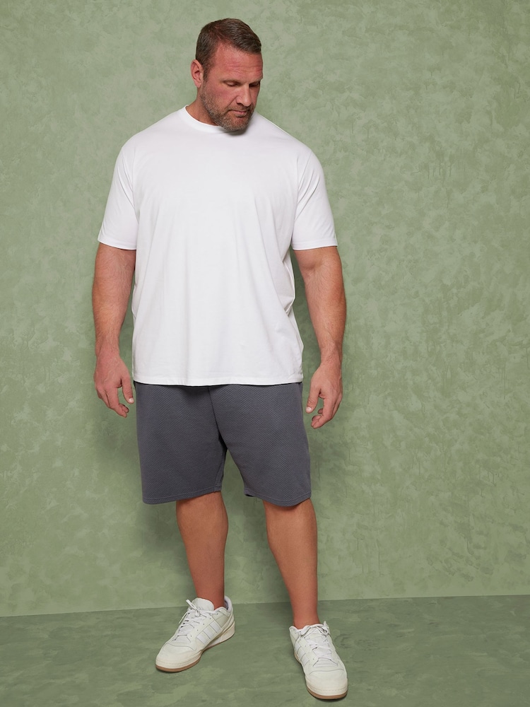 BadRhino Big & Tall Grey Diamond Quilted Shorts - Image 1 of 3