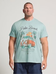 BadRhino Big & Tall Green Palm Beach T-Shirt - Image 1 of 6