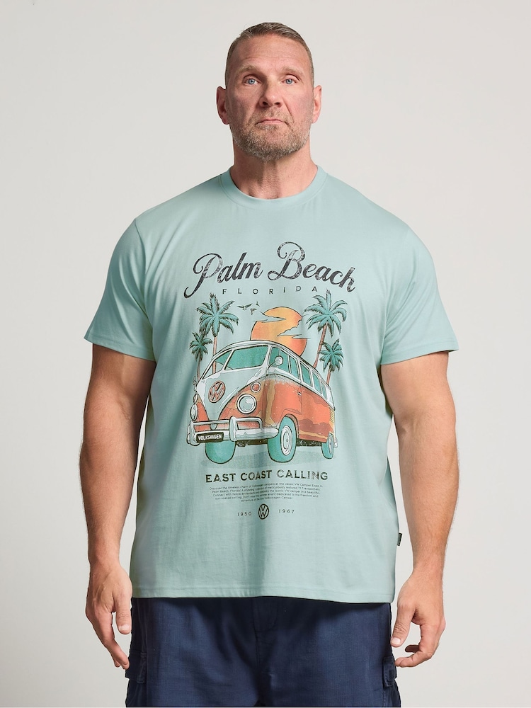 BadRhino Big & Tall Green Palm Beach T-Shirt - Image 1 of 6 BadRhino Big & Tall Green Palm Beach T-Shirt - Image 1 of 6