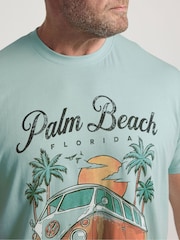 BadRhino Big & Tall Green Palm Beach T-Shirt - Image 4 of 6