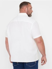 BadRhino Big & Tall White Linen Blend Shirt - Image 3 of 4