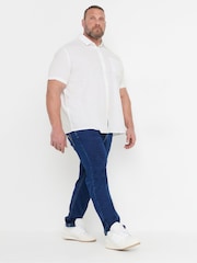 BadRhino Big & Tall White Linen Blend Shirt - Image 4 of 4