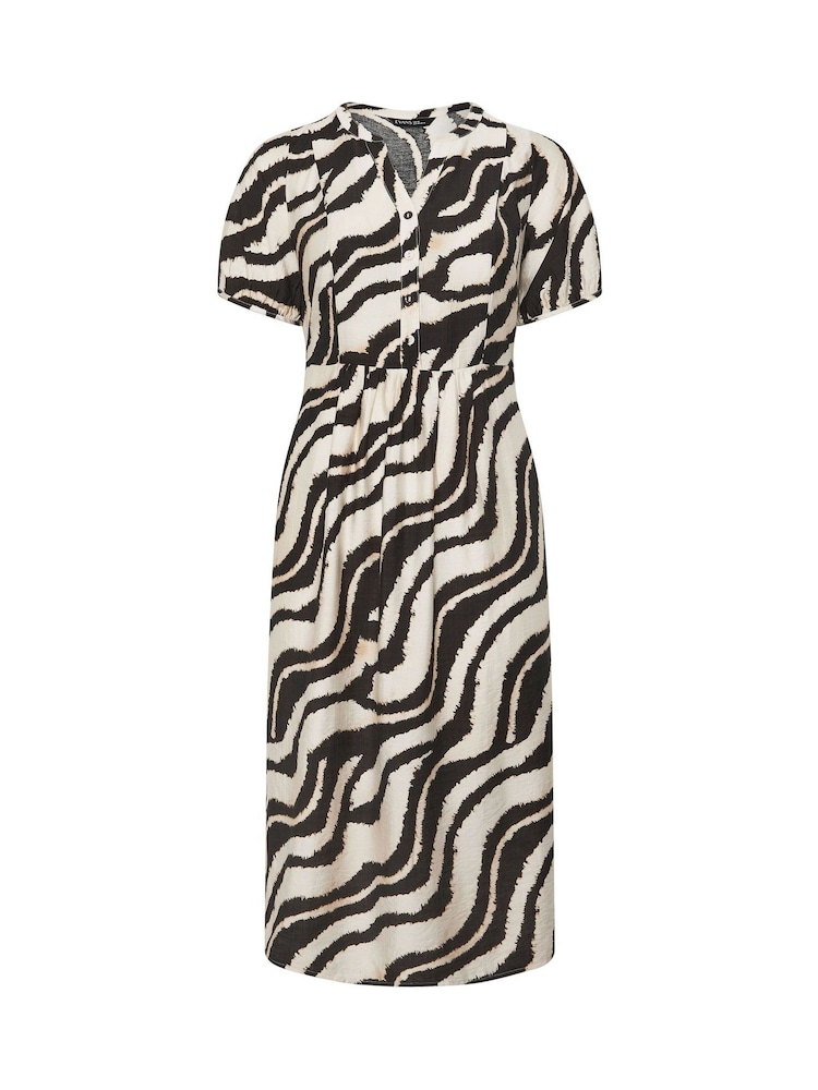 Evans Natural Half Placket Dress - Image 2 of 2