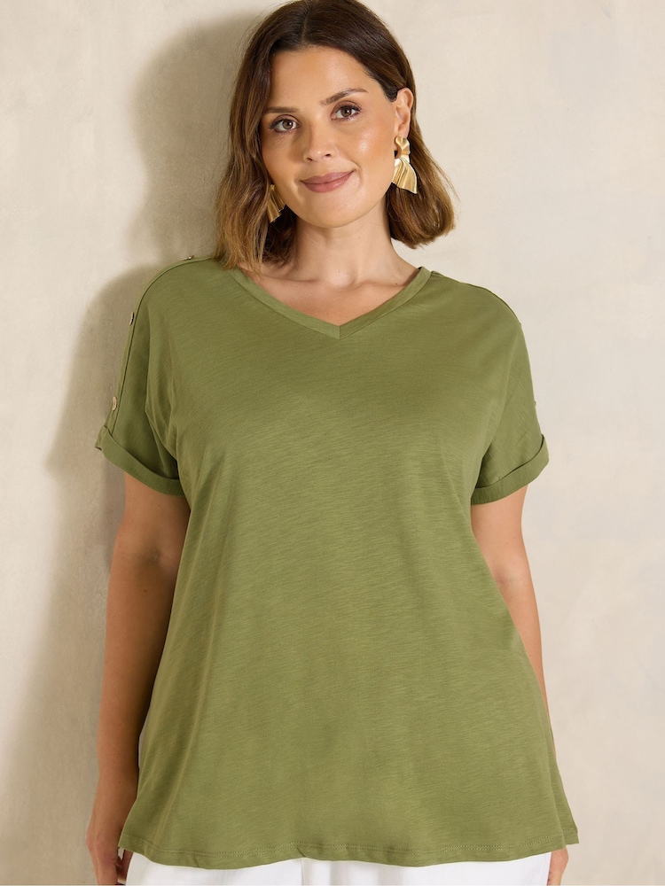 Evans Green V-Neck Shell Top - Image 1 of 5 Evans Green V-Neck Shell Top - Image 1 of 5