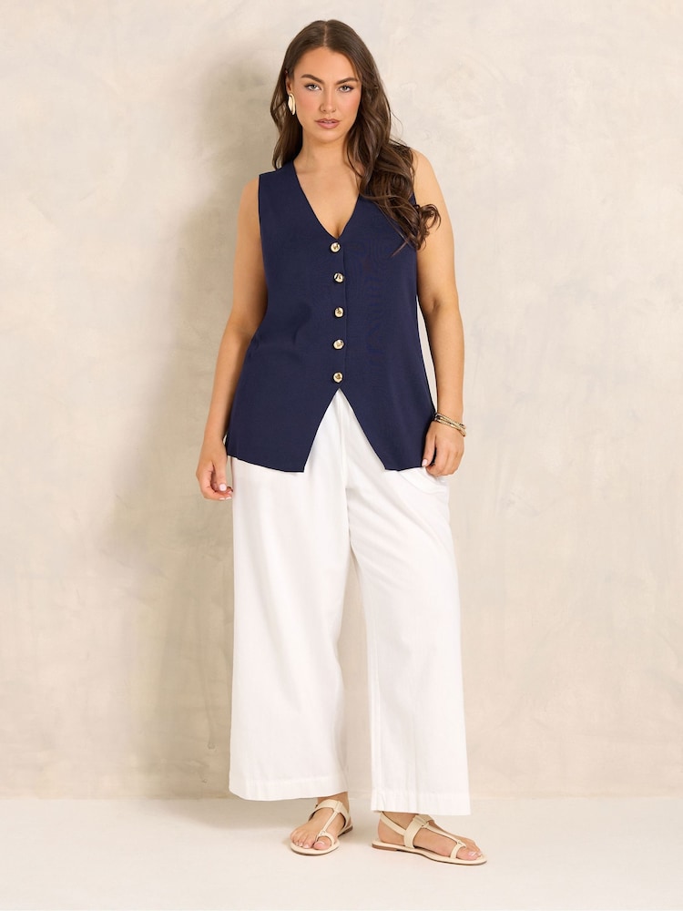 Evans Blue Knitted Waistcoat - Image 2 of 5 Evans Blue Knitted Waistcoat - Image 2 of 5