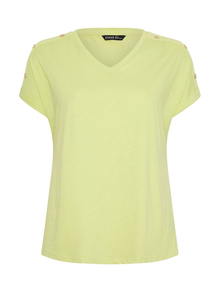 Evans Lime Green V-Neck Shell Top - Image 5 of 5 Evans Lime Green V-Neck Shell Top - Image 5 of 5
