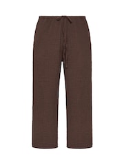 Braun - Evans Textured Jersey Wide Leg Trousers - Bild 5 von 5