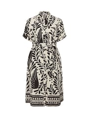 Evans Natural Border Print Shirt Dress - Image 5 of 5