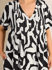 Evans Black Pintuck Frill Dress - Image 4 of 5