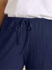 Blau - Evans Textured Jersey Wide Leg Trousers - Bild 4 von 5