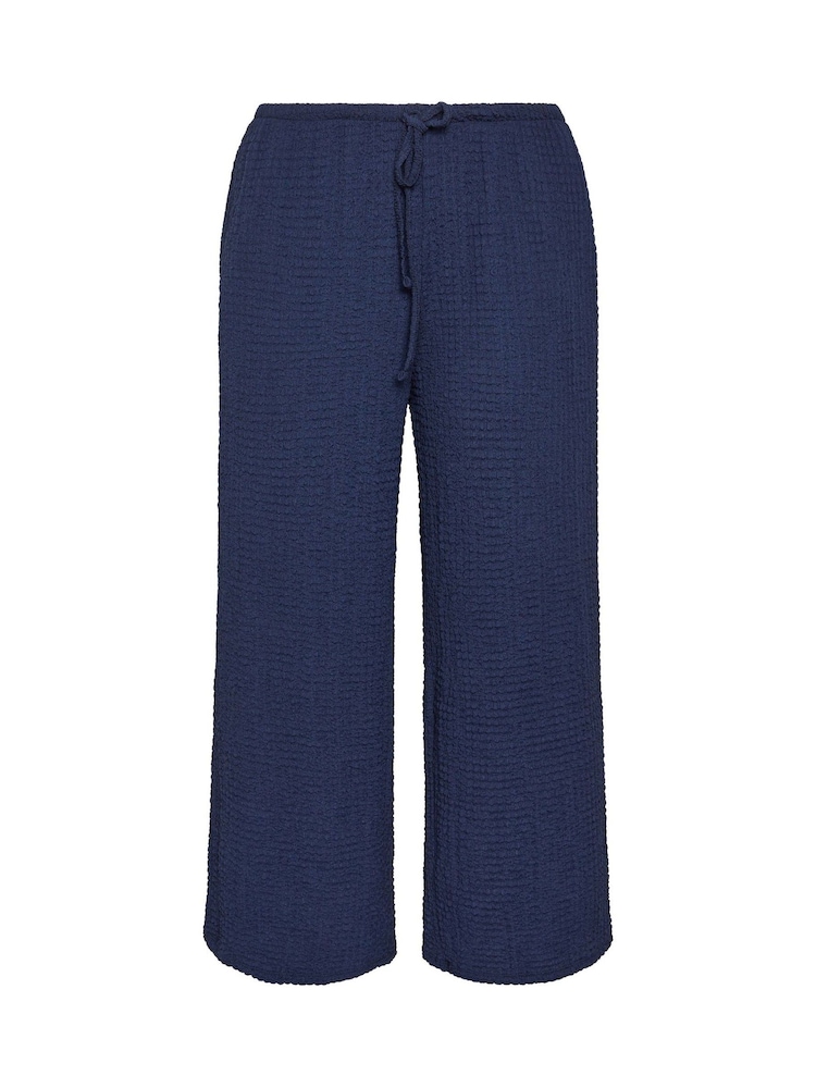 Blau - Evans Textured Jersey Wide Leg Trousers - Bild 5 von 5