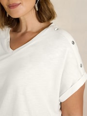 Evans Cream V-Neck Shell Top - Image 4 of 5