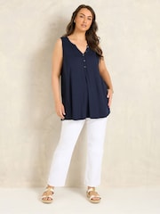 Evans Blue Jersey Sleeveless Shirt - Image 2 of 5