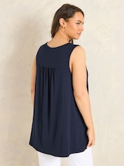 Evans Blue Jersey Sleeveless Shirt - Image 3 of 5