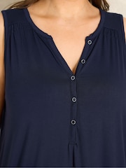 Evans Blue Jersey Sleeveless Shirt - Image 4 of 5
