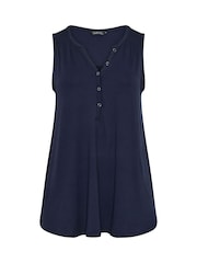 Evans Blue Jersey Sleeveless Shirt - Image 5 of 5